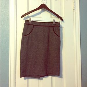 Gray pencil skirt