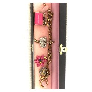 Juicy couture pave heart charm bracelet.