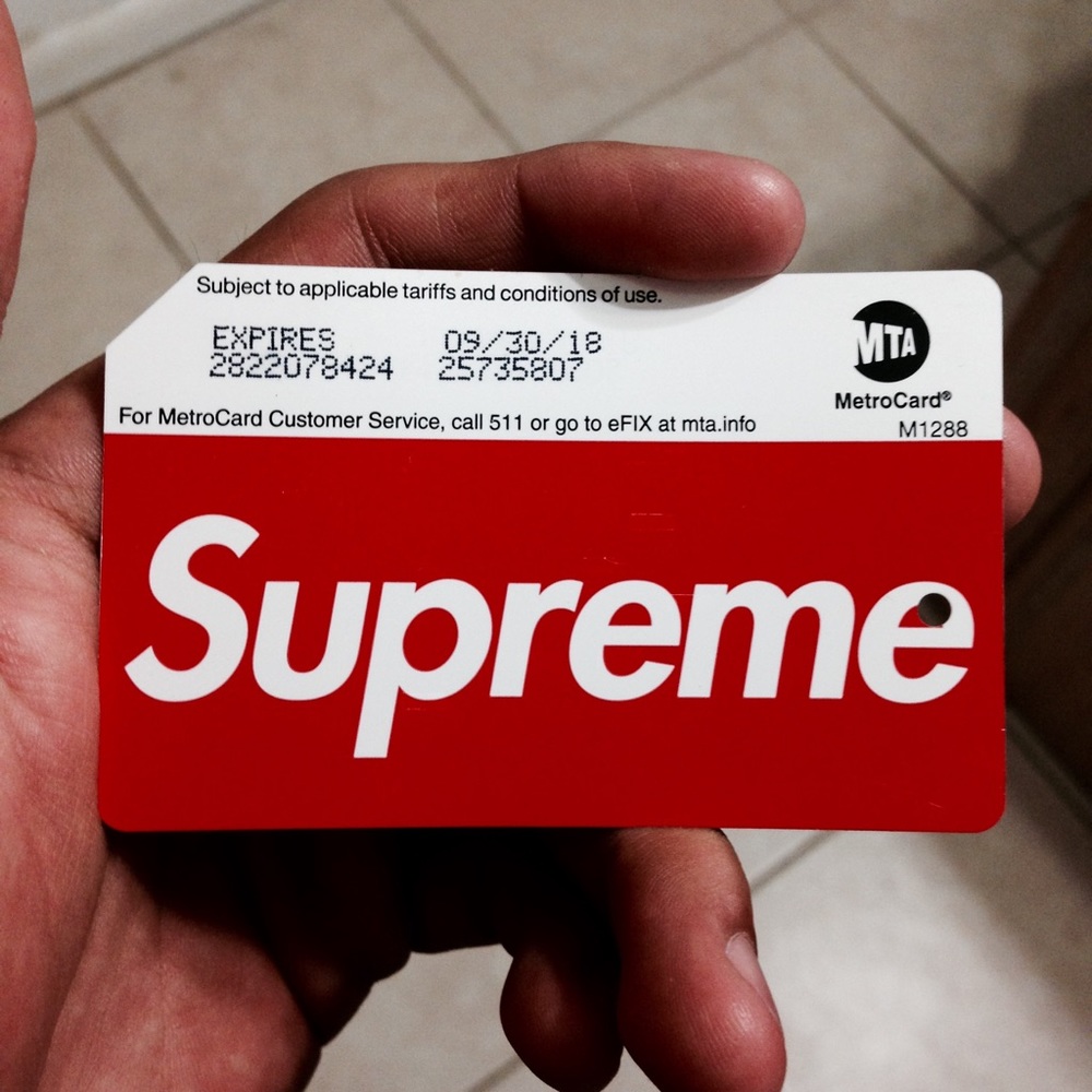 Supreme Metrocard.