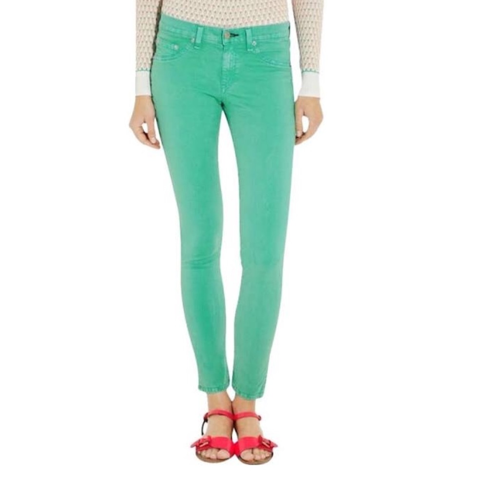 Rag & Bone pastel green skinny jeans