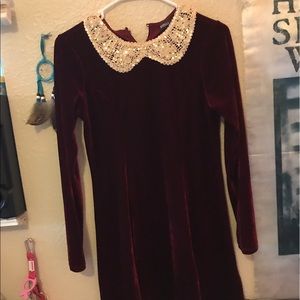Red velvet holiday dress size 16 girls Christmas