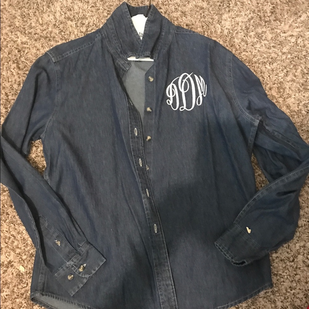 Monogram jean jacket