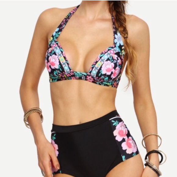 🌸"Bridget" ll Floral High-Waisted Bikini🌸 - Picture 2 of 8