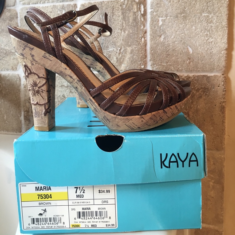 Kaya Maria Brown Dress Sandal Heels