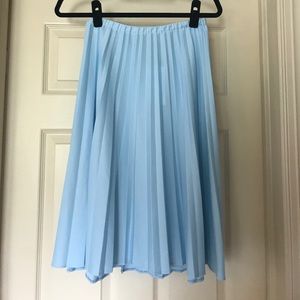 Eggshell Blue Vintage Pleated Skirt
