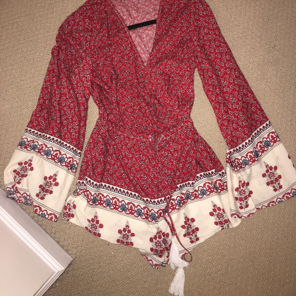 Red boutique romper