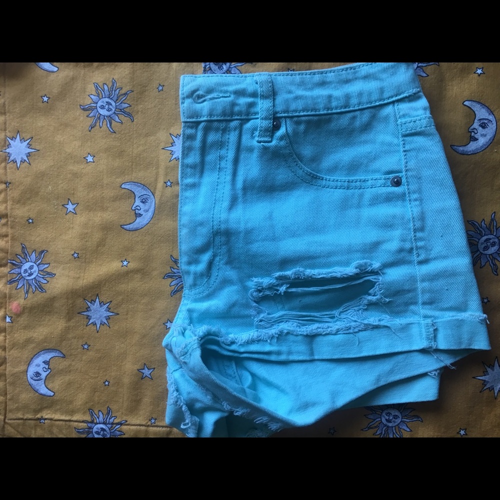 Turquoise shorts
