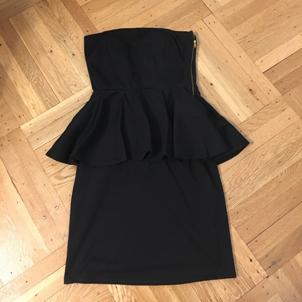 Little black peplum dress