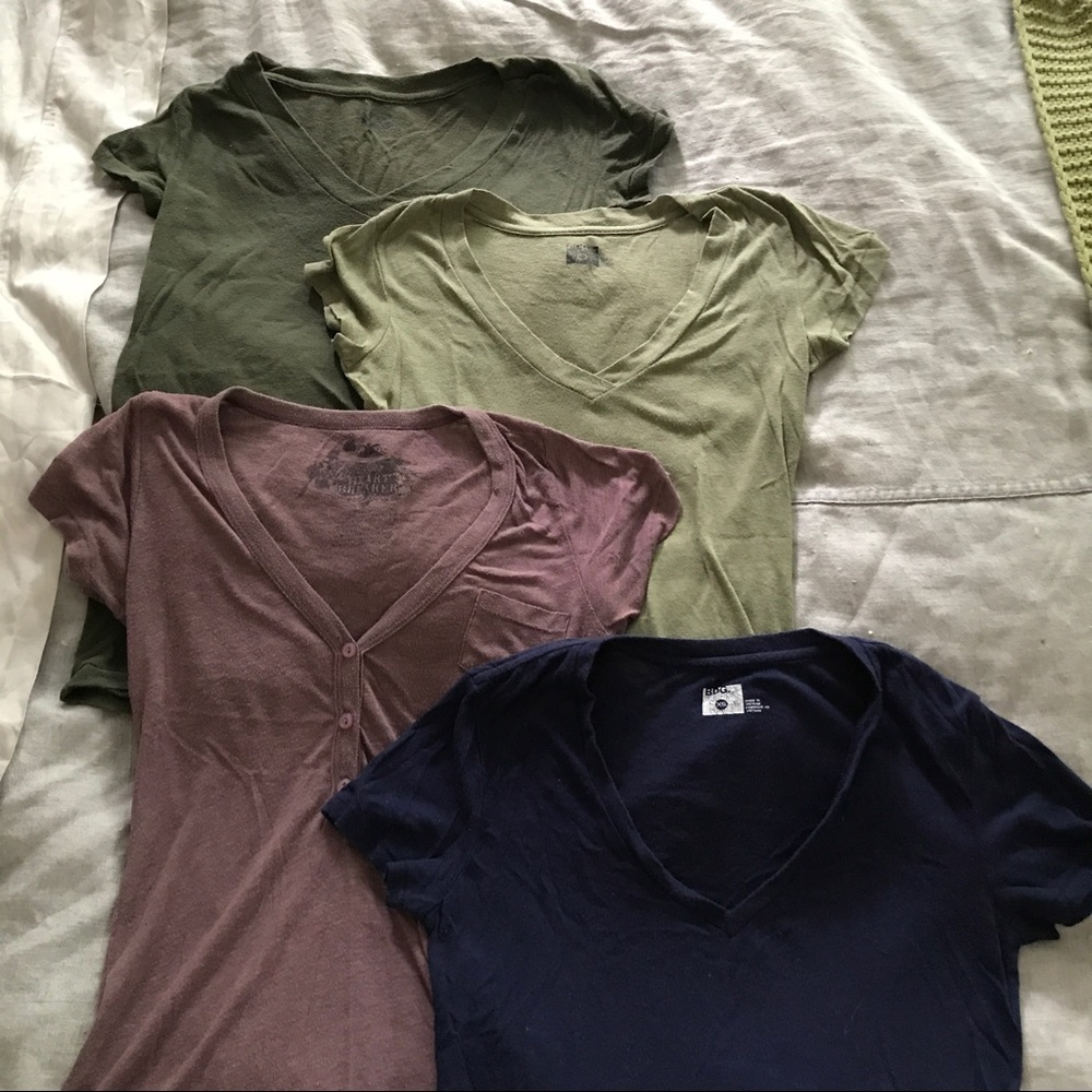 BDG v neck tees. Get all four! On sale!