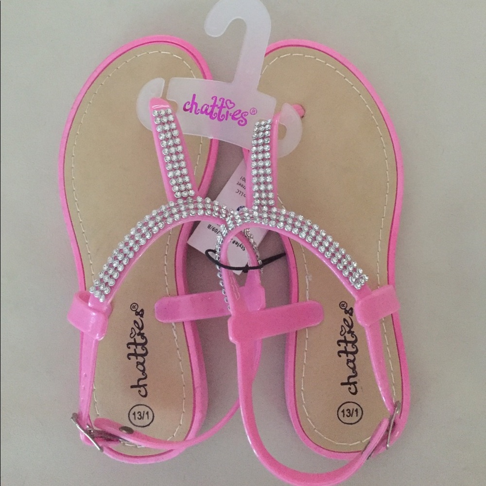 **NWT** Chatties Big Girl Rhinestone Sandals