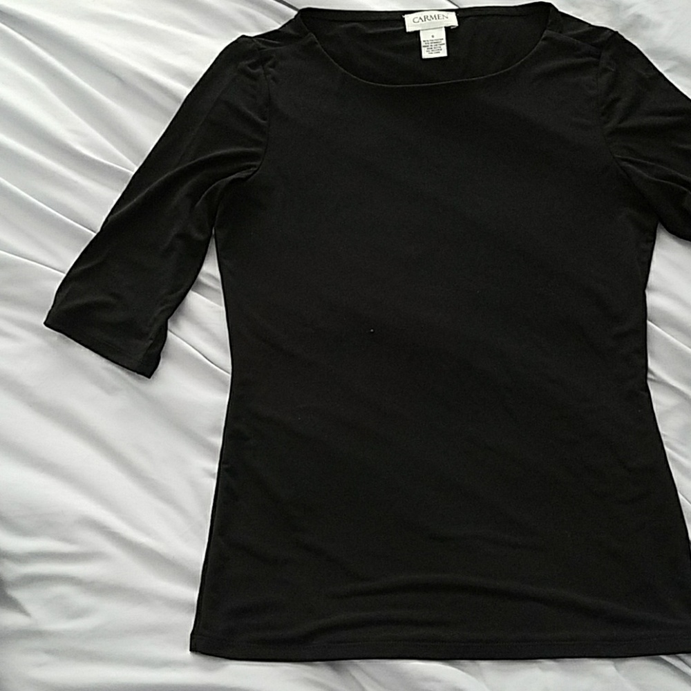 Black Carmen Marc Valvo top