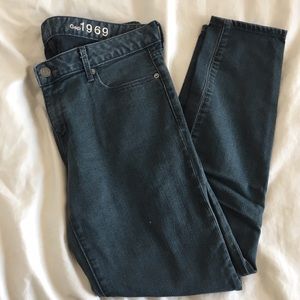 Gap always skinny blue/green jeans