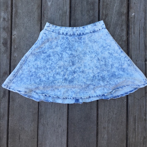 Denim Acid Wash Skirt - Picture 1 of 2