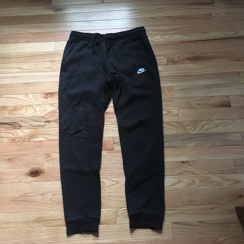 Black Nike Fleece Joggers and Gray Joggers