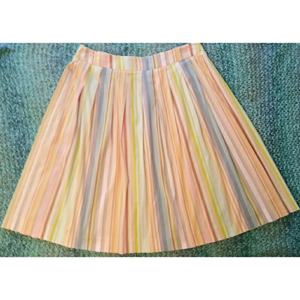 Trina Turk Striped Flared Knee​ Length Skirt  6