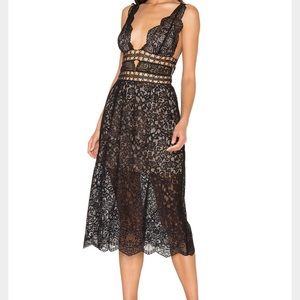 For Love and Lemons Mon Cheri Midi Dress