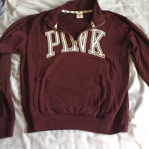 Victoria's Secret pink quarter zip up  size small