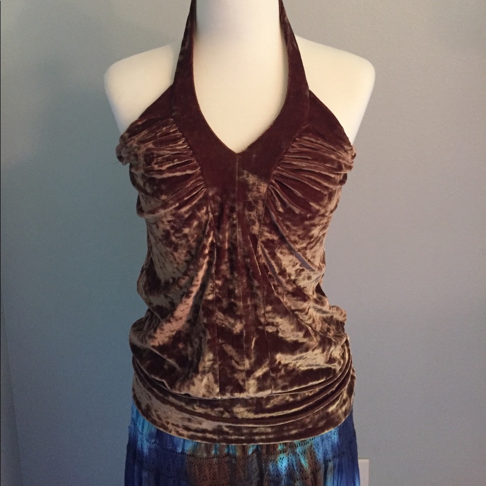 🔴3/$15 SALE Shine New York velvet halter top