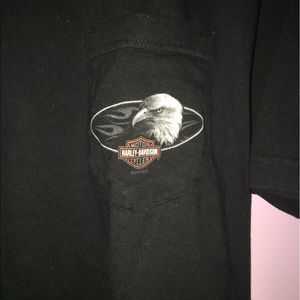 Harley Davidson eagles pocket t