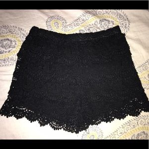 Zara Black Lace Shorts (size M)