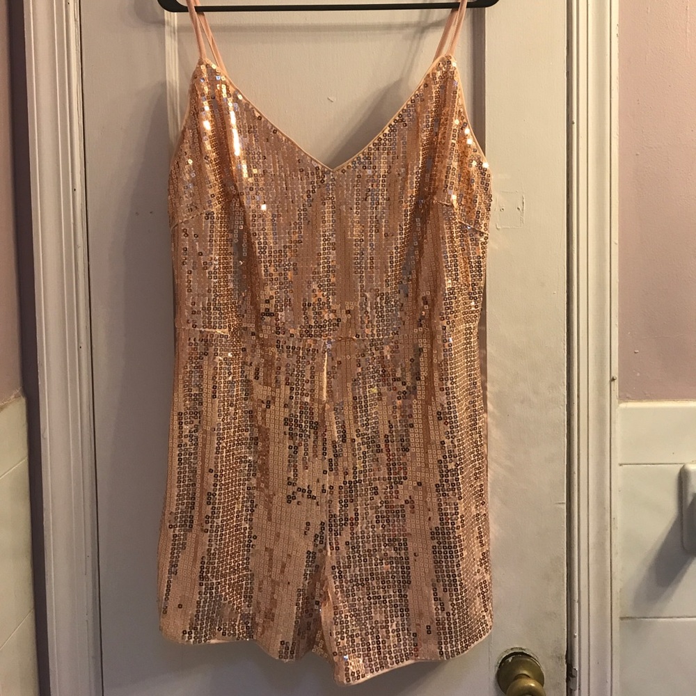 Rose Gold Sequin Romper