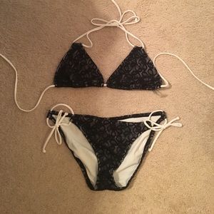 Victoria's Secret NEW black and white lace bikini