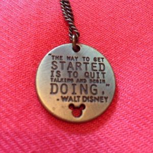 Disney inspirational quote necklace