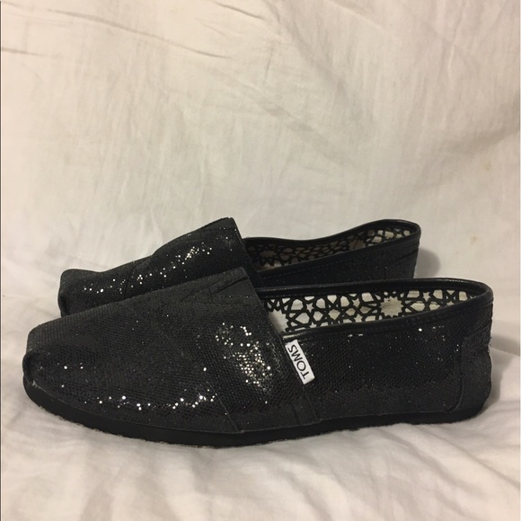 Toms Shoes - Black Sparkling Toms