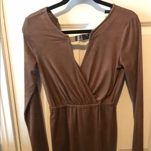Brown "suede" mini dress