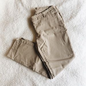 Tan Van Heusen Cropped Pants