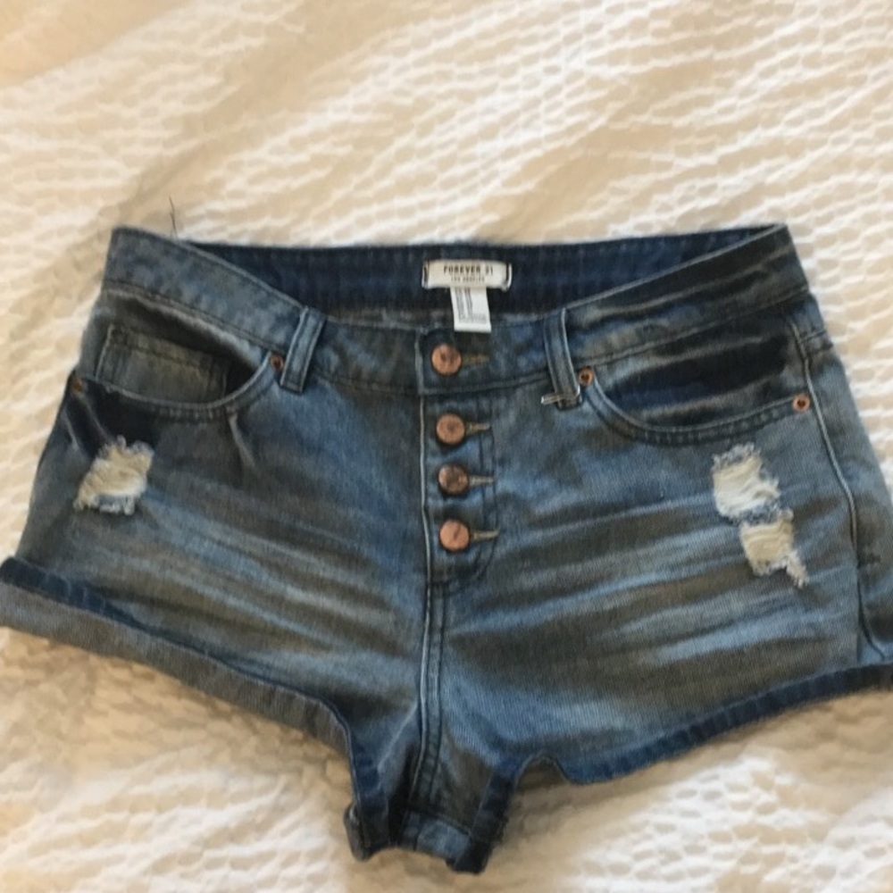 High rise Jean shorts