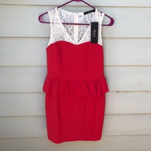 Coral & Lace Peplum Cocktail Dress (Modcloth)