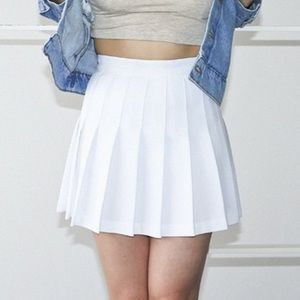 White tennis skirt