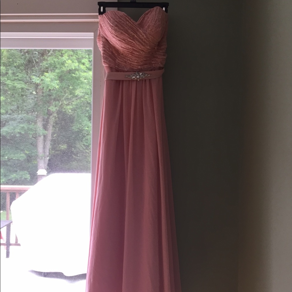 Blush pink bridesmaid dress