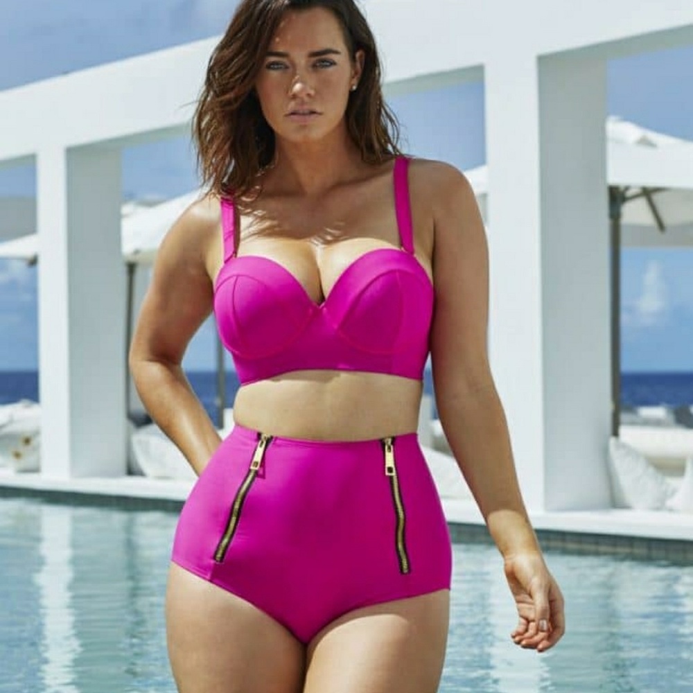 hot pink two piece gabifresh