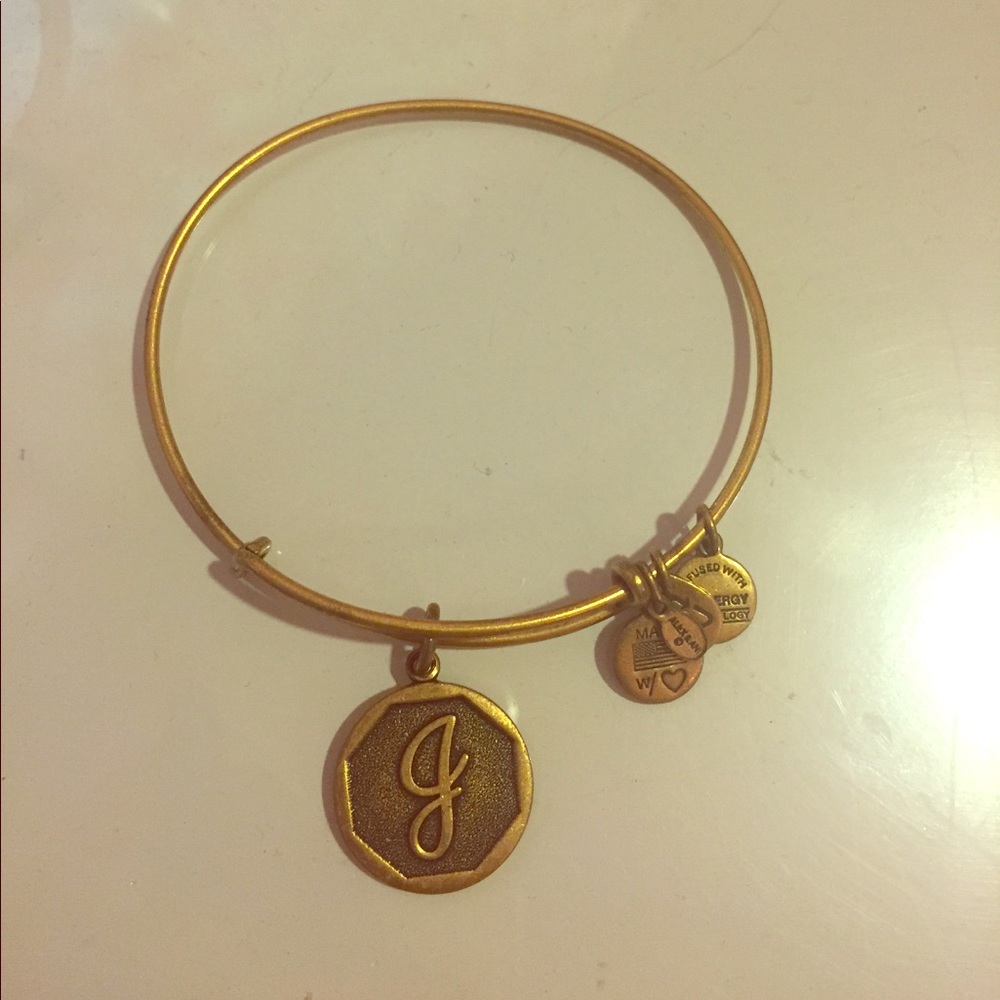 "J" charm bracelet Alex & Ani