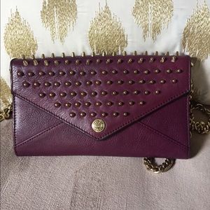 Rebecca Minkoff Purple Studded Clutch with Strap