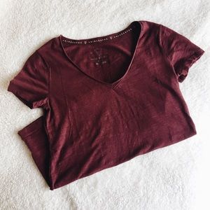 NWOT Burgundy Aeropostale V-Neck