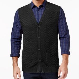 Tasso Elba men's chevron sweater vest