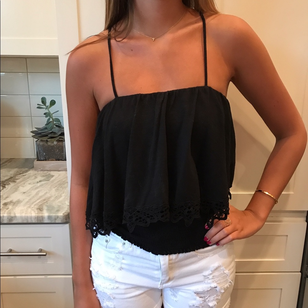 Free People Black Tank Size M