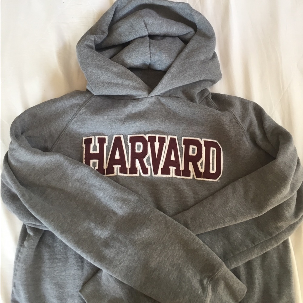 Harvard University gray hoodie
