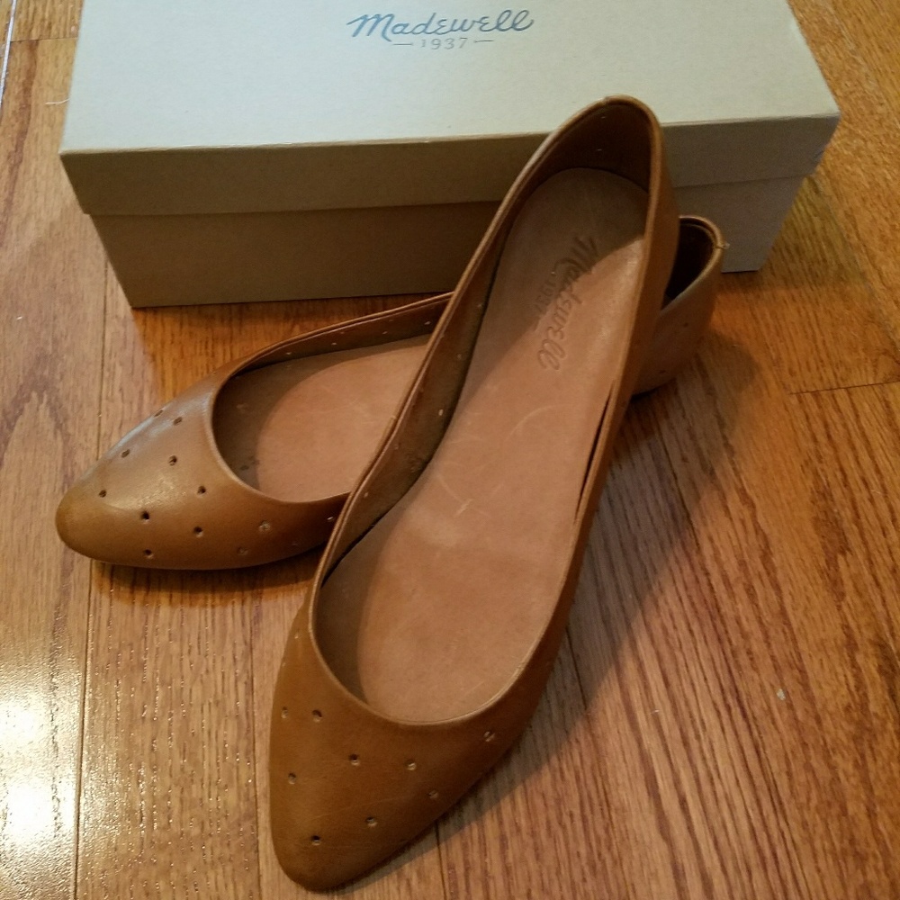 Madewell leather Holepunch Sidewalk Skimmer