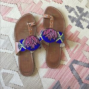 Sam Edelman beaded leather sandals