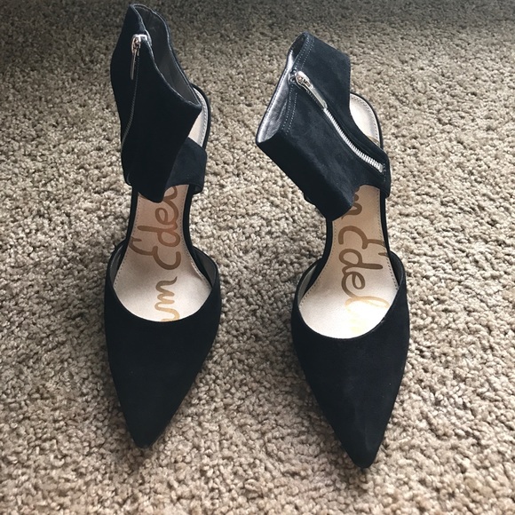 Sam Edelman Shoes - Sam Edelman Suede Heel with Silver Zipper