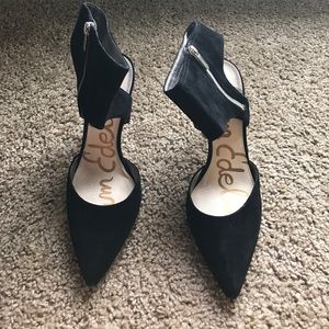 Sam Edelman Suede Heel with Silver Zipper