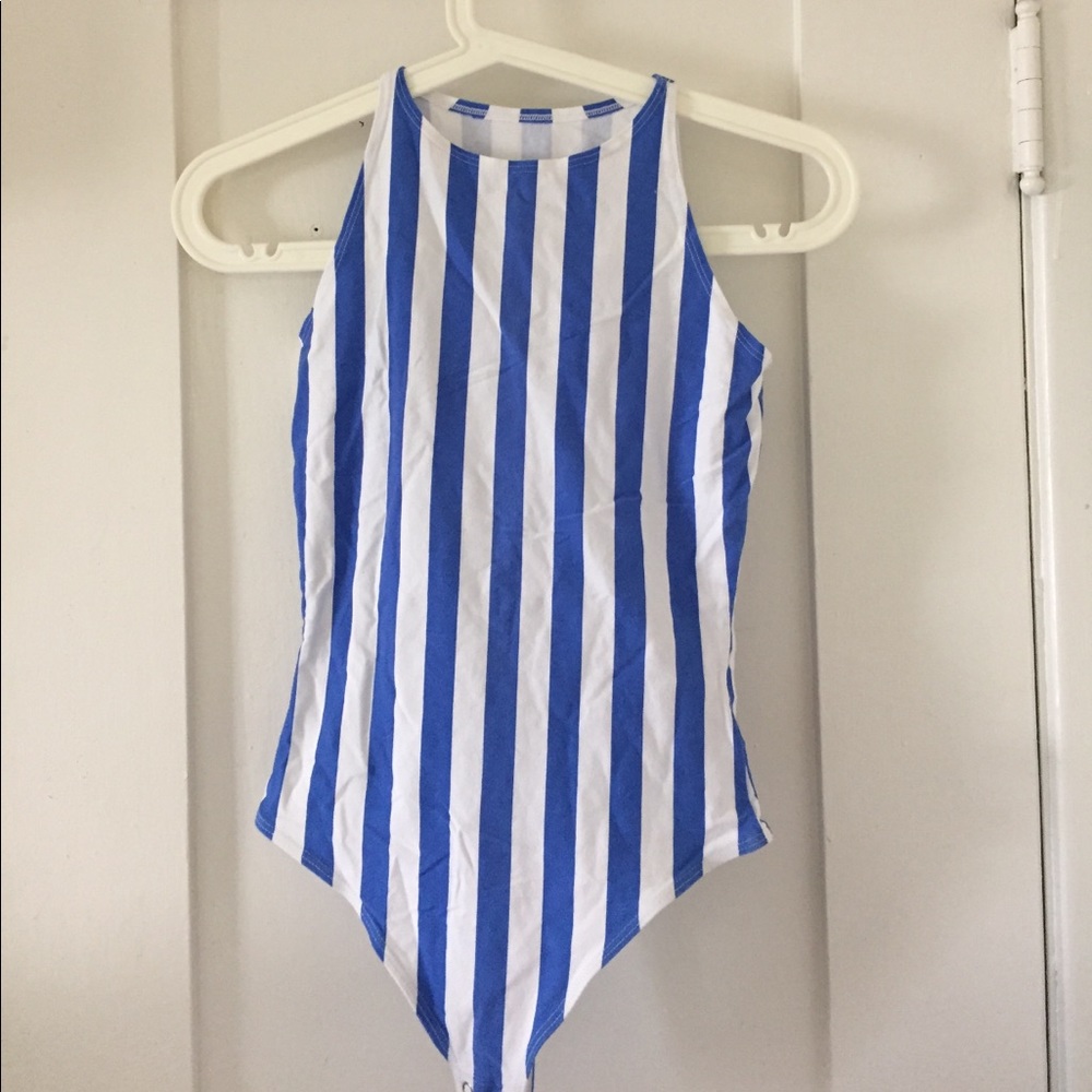 American Apparel striped leotard