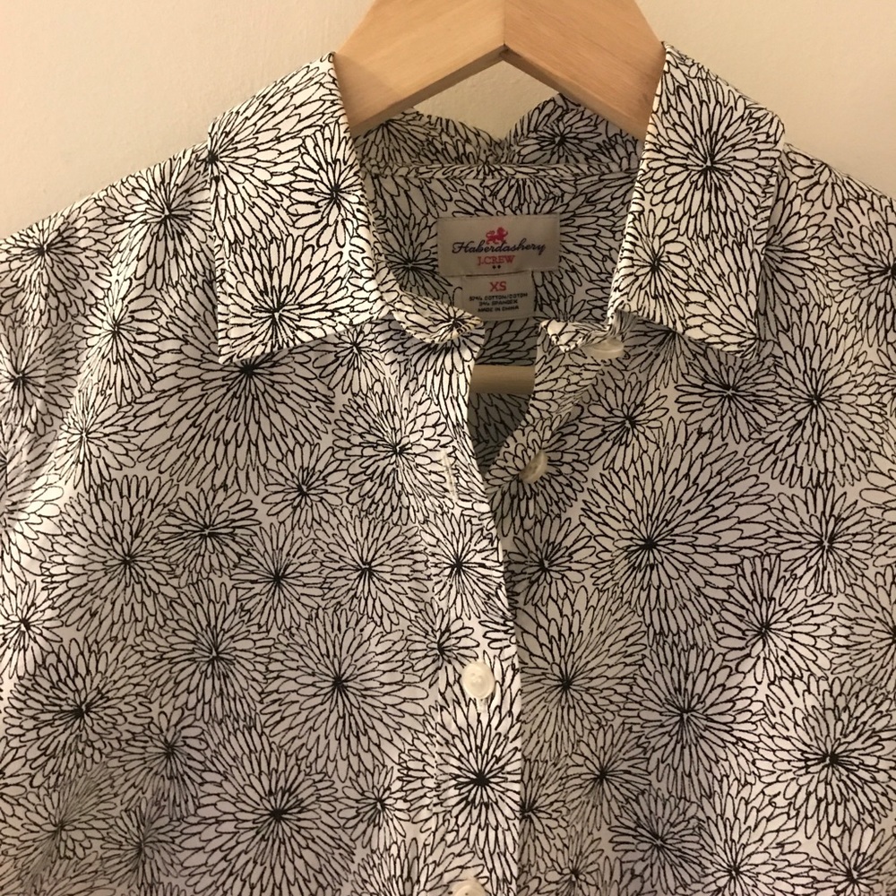 J crew flower button down