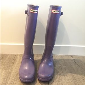 Hunter Tall Rain Boots + Fleece Welly Socks