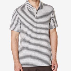 Perry Ellis men's striped performance polo