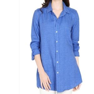 Frank & Eileen Blue Linen Shirt